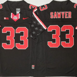 Men's Ohio State Buckeyes #33 Jack Sawyer Black 2025 F.U.S.E. Limited Stitched Jersey