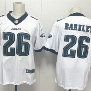 Men's Philadelphia Eagles #26 Saquon Barkley White 2024 New Vapor Untouchable Limited Stitched Football Jersey