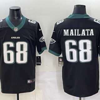 Men's Philadelphia Eagles #68 Jordan Mailata Black 2024 New Vapor Untouchable Limited Stitched Football Jersey