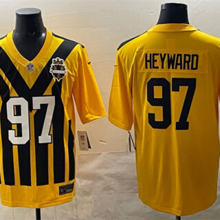 Men's Pittsburgh Steelers #97 Cameron Heyward Gold 1933 Throwback Alternate Stitched Football Jersey