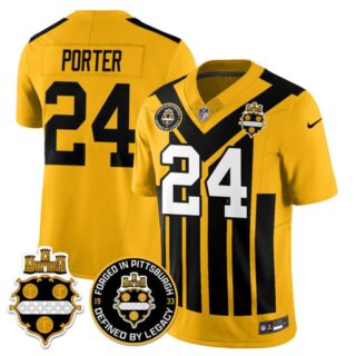 Men's Pittsburgh Steelers #24 Joey Porter Alternate 1933 Throwback Limited Jersey All Stitched
