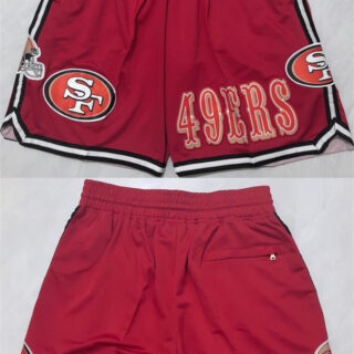 Men's San Francisco 49ers Red Shorts (Run Small)