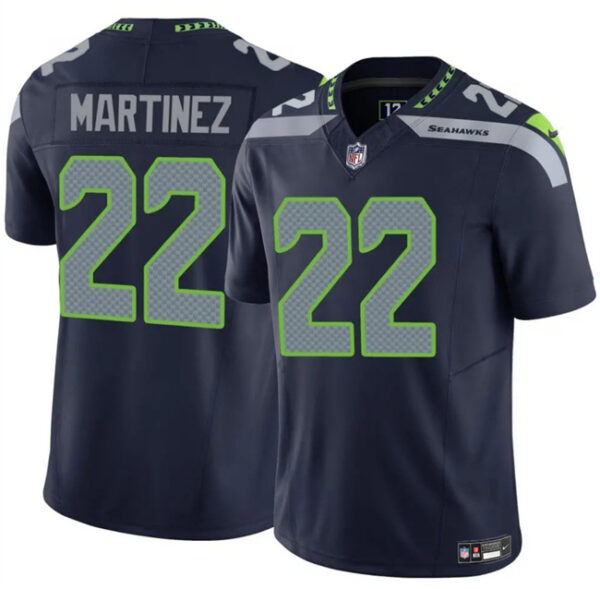 Men's Seattle Seahawks #22 Damien Martinez Navy 2025 F.U.S.E. Vapor Untouchable Limited Stitched Football Jersey