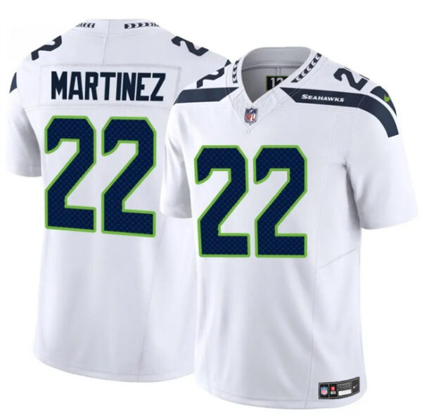 Men's Seattle Seahawks #22 Damien Martinez White 2025 F.U.S.E. Vapor Untouchable Limited Stitched Football Jersey