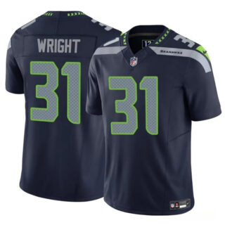 Men's Seattle Seahawks #31 Jacardia Wright Navy 2025 F.U.S.E. Vapor Untouchable Limited Stitched Football Jersey