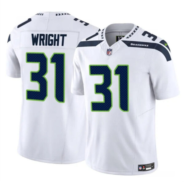 Men's Seattle Seahawks #31 Jacardia Wright White 2025 F.U.S.E. Vapor Untouchable Limited Stitched Football Jersey