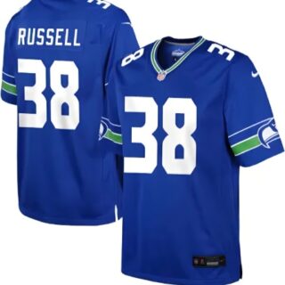 Men's Seattle Seahawks #38 Brady Russell Royal Throwback Vapor Limited Stitched Football Jersey