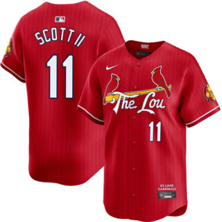 Men's St. Louis Cardinals #11 Victor Scott II Red City Connect Limited Stitched Baseball Jersey