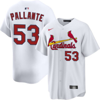Men's St. Louis Cardinals #53 Andre Pallante White Home Limited Stitched Baseball Jersey
