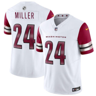Men's Washington Commanders #24 Von Miller White 2025 F.U.S.E. Vapor Limited Stitched Football Jersey