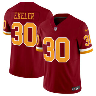 Men's Washington Commanders #30 Austin Ekeler Burgundy 2025 F.U.S.E. Throwback Limited Stitched Football Jersey