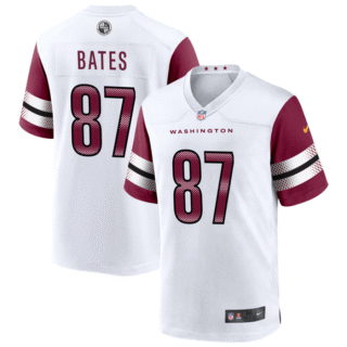 Men's Washington Commanders #87 John Bates white Vapor Limited Stitched Football Jersey