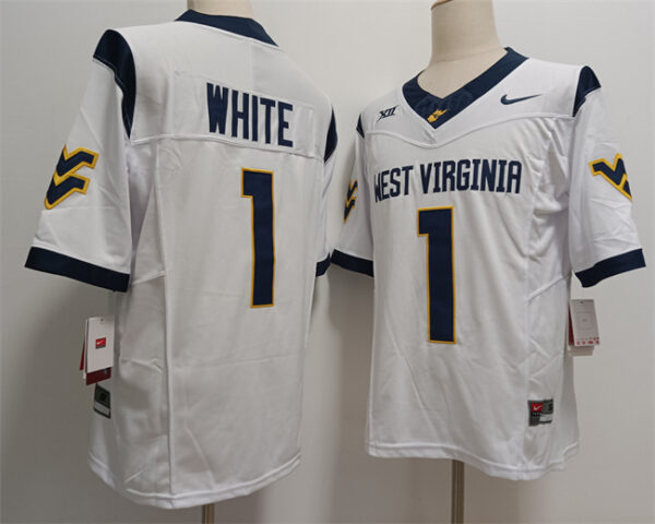 Men's West Virginia Mountaineers ACTIVE PLAYER White F.U.S.E. Stitched Jersey