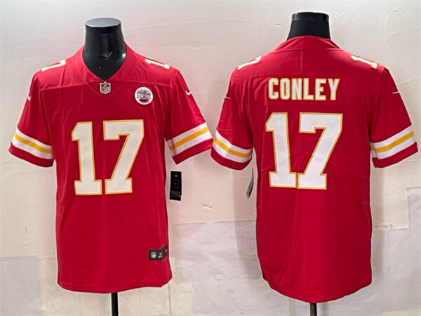 Men's Kansas City Chiefs #17 Chris Conley Red Vapor Untouchable Limited Stitched Football Jersey