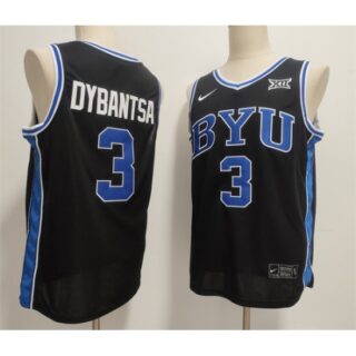 Men's Duke Blue Devils #3 AJ Dybantsa Black Stitched Basketball Jersey