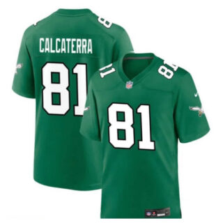 Men's Philadelphia Eagles #81 Grant Calcaterra Limited Kelly Green Vapor Jersey