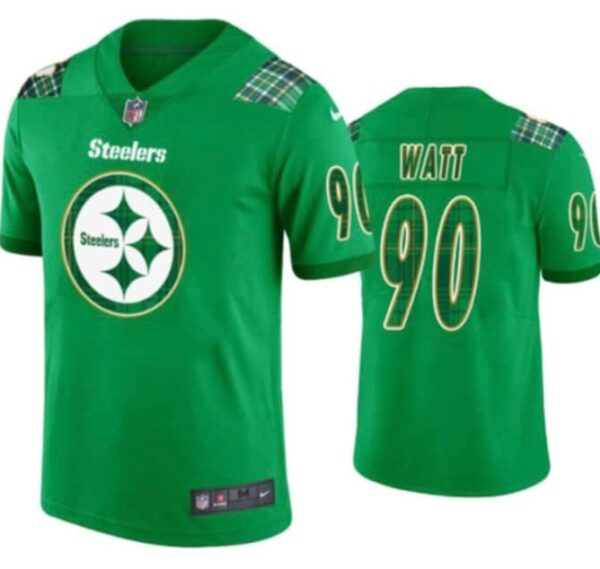 Men's Pittsburgh Steelers #90 T.J. Watt Green Vapor Untouchable Limited Stitched Jersey