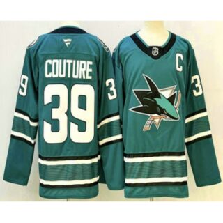 Men's San Jose Sharks #39 Logan Couture Teal Authentic Jersey