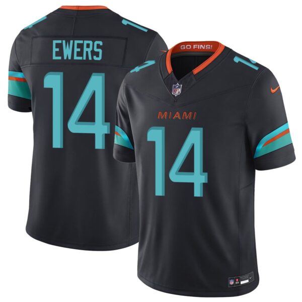 Men's Miami Dolphins #14 Quinn Ewers Vapor F.U.S.E. Limited Rivalry Series Jersey