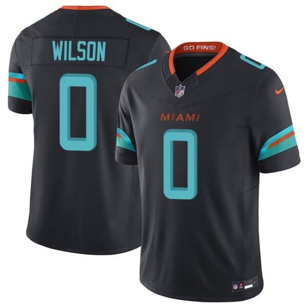 Men's Miami Dolphins #0 Zach Wilson Vapor F.U.S.E. Limited Rivalry Series Jersey