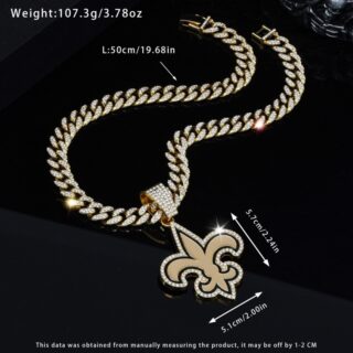 Saints 20inch Necklace Gold