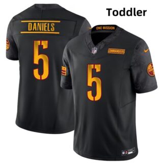 Toddler Washington Commanders #5 Jayden Daniels Black Jersey