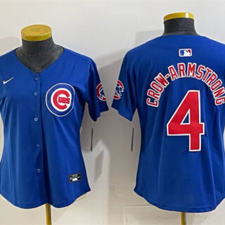 Women's Chicago Cubs #4 Pete Crow-Armstrong Royal Vapor Limited Stitched Baseball