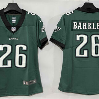 Women's Philadelphia Eagles #26 Saquon Barkley Green New Vapor Untouchable Limited Stitched Football Jersey(Run Small)