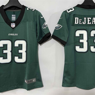 Women's Philadelphia Eagles #33 Cooper DeJean Green New Vapor Untouchable Limited Stitched Football Jersey(Run Small)
