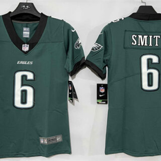 Women's Philadelphia Eagles #6 DeVonta Smith Green New Vapor Untouchable Limited Stitched Football Jersey(Run Small)