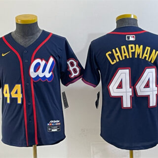 Youth American League #44 Aroldis Chapman Navy 2025 All-Star Edition Limited Stitched Baseball Jersey
