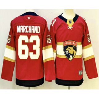 Youth Florida Panthers #63 Brad Marchand Red Authentic Jersey