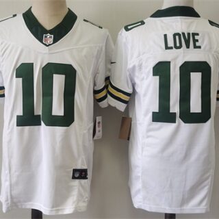 Youth Green Bay Packers #10 Jordan Love White Vapor 2024 F.U.S.E. Limited Stitched Football Jersey
