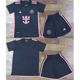 Youth Inter Miami CF Custom Black Soccer Jersey Suit
