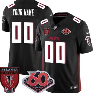 Custom Men's Atlanta Falcons 60th Season Vapor Limited Jersey