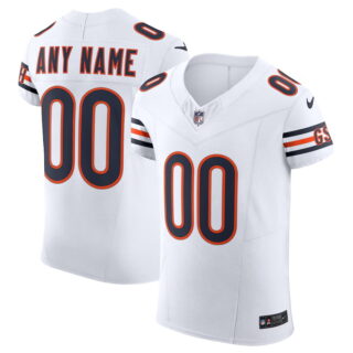Custom Men's Chicago Bears White Vapor F.U.S.E. Elite Jersey
