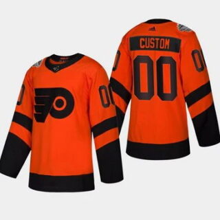 Custom Philadelphia Flyers Orange Authentic 2019 Stadium Series Stitched Hockey Jersey