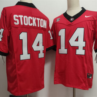 Georgia Bulldogs #14 Gunner Stockton Red 2024 F.U.S.E. Stitched Jersey