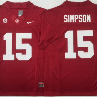 Georgia Bulldogs #15 Ty Simpson Red 2025 F.U.S.E. Stitched Jersey