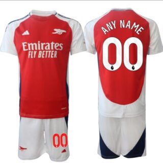 Men's Arsenal F.C Custom Red 24 25 Home Soccer Jersey Suit