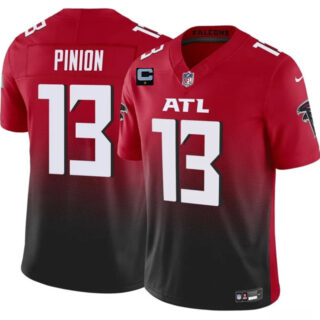 Men's Atlanta Falcons #13 Bradley Pinion Red Black 2025 F.U.S.E With 1-Star C Patch Vapor Untouchable Limited Stitched Football Jersey