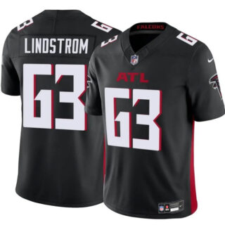 Men's Atlanta Falcons #63 Chris Lindstrom Black 2025 F.U.S.E. Vapor Untouchable Limited Stitched Football Jersey
