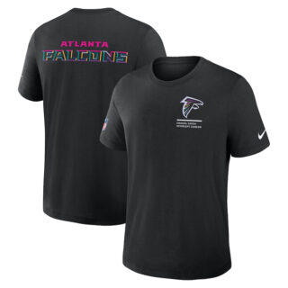 Men's Atlanta Falcons Black 2025 Crucial Catch Tri-Blend Dri-FIT T-Shirt