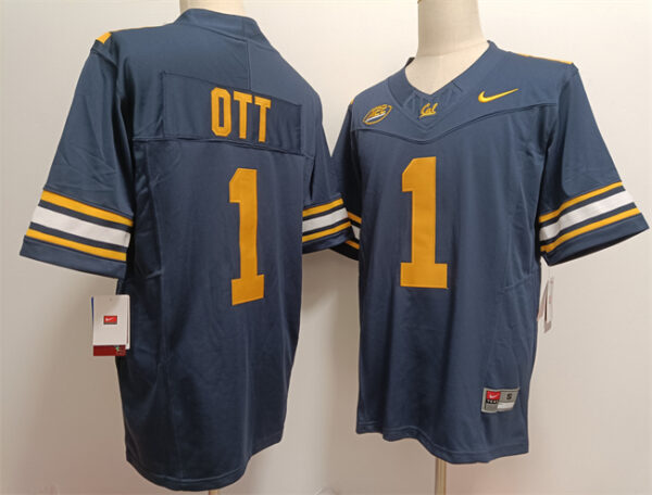 Men's California Golden Bears ACTIVE PLAYER Custom Navy F.U.S.E. Stitched Football Jersey