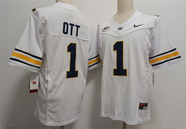 Men's California Golden Bears ACTIVE PLAYER Custom White F.U.S.E. Stitched Football Jersey