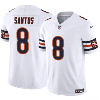 Men's Chicago Bears #8 Cairo Santos White 2025 F.U.S.E. Vapor Untouchable Limited Stitched Football Jersey