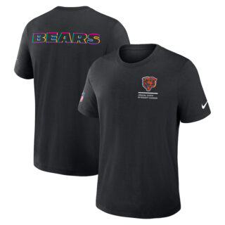 Men's Chicago Bears Black 2025 Crucial Catch Tri-Blend Dri-FIT T-Shirt