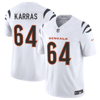 Men's Cincinnati Bengals #64 Ted Karras White 2025 F.U.S.E. Vapor Untouchable Limited Stitched Football Jersey