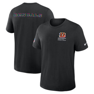 Men's Cincinnati Bengals Black 2025 Crucial Catch Tri-Blend Dri-FIT T-Shirt