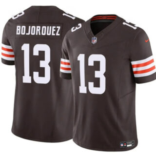 Men's Cleveland Browns #13 Corey Bojorquez Brown F.U.S.E. Vapor Limited Stitched Football Jersey